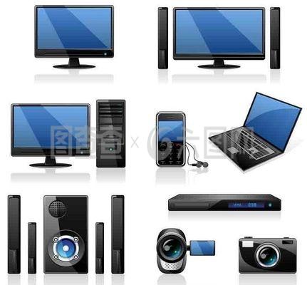 影音多媒體產(chǎn)品矢量素材圖片