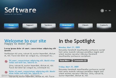 軟件產品網站模板